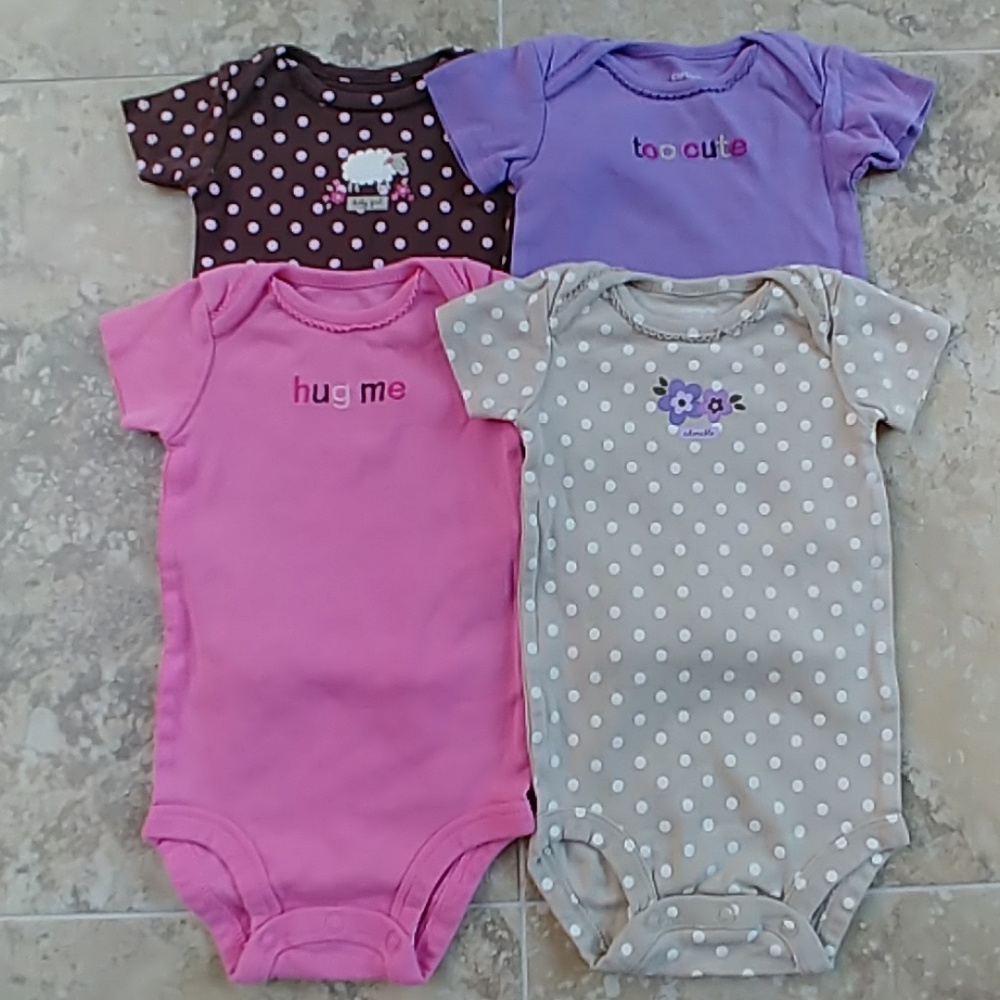 Set of 4 Carter's 3m onesies